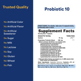 Puritan's Pride Probiotic 10 Acidophilus Capsules on a wooden table