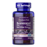 Puritan's Pride Resveratrol 250mg softgels front view