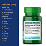 Puritan's Pride Saw Palmetto Extract softgels on a table