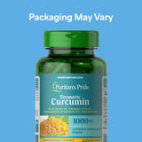 Puritan's Pride Turmeric Curcumin 1000 mg capsules side view