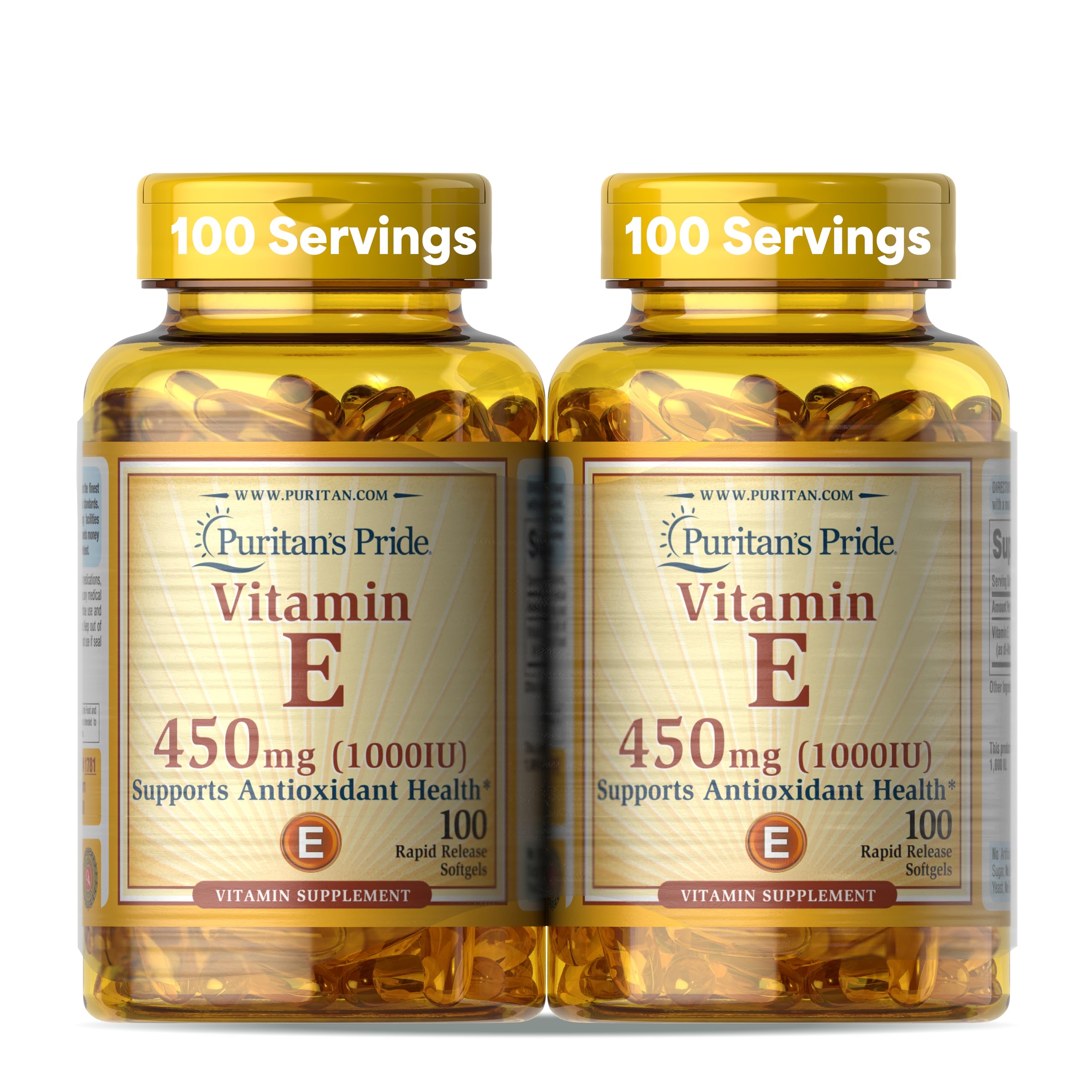 Puritan's Pride Vitamin E Softgels 450mg front view