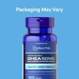 Puritan's Pride Youth Guard DHEA 50mg 100 tablets side view