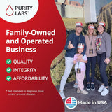 Purity Labs Antarctic Krill Oil softgels with a measuring spoon