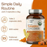 Purity Labs Organic Turmeric Curcumin Supplement in a lifestyle setting
