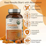 Purity Labs Organic Turmeric Curcumin Supplement ingredients list