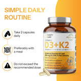 Purity Labs Vitamin D3 & K2 supplement packaging details