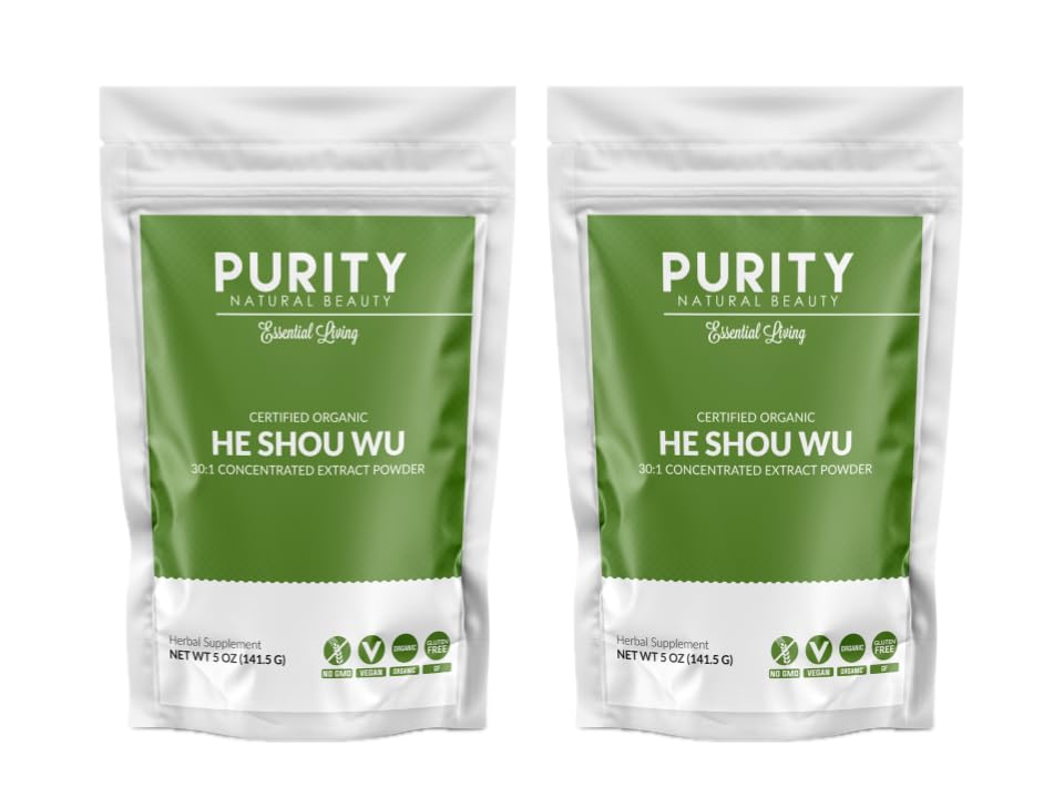 Purity Natural Beauty He Shou Wu Organic Powder 375g front view