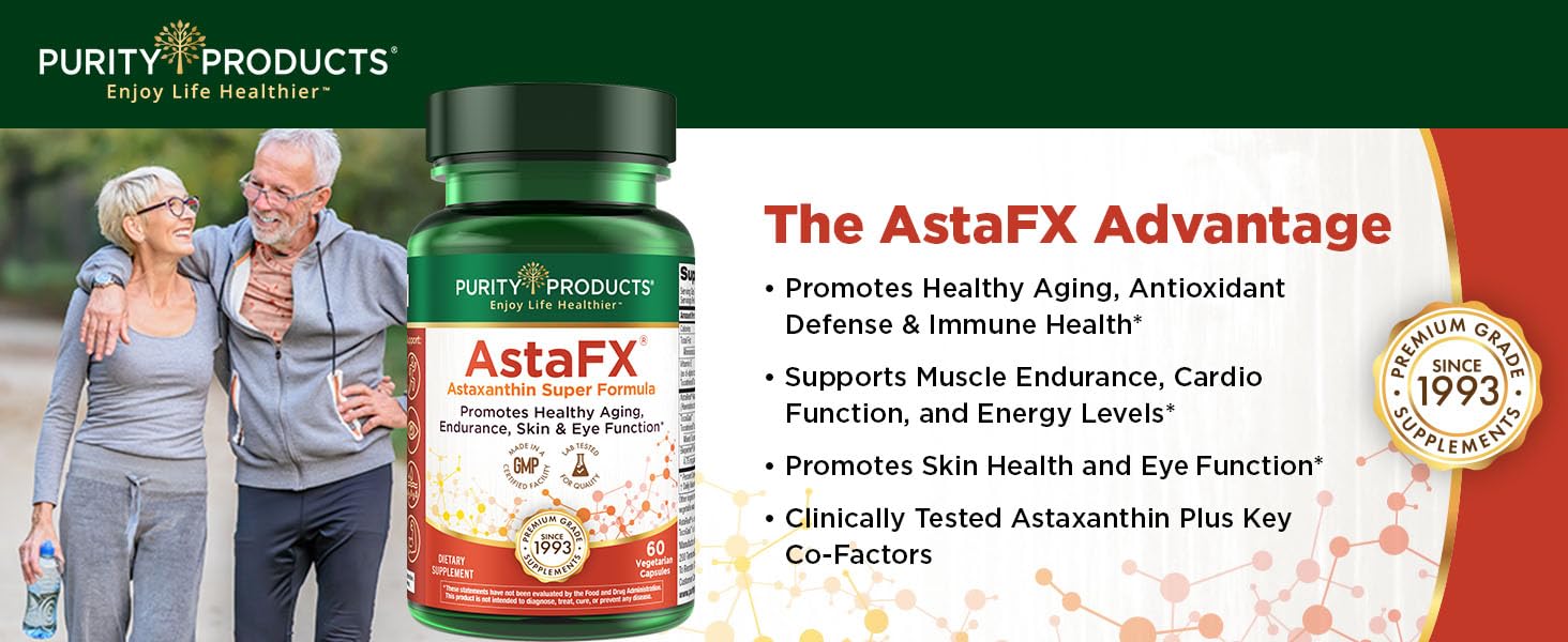 Purity Products Astaxanthin 4mg supplement packaging