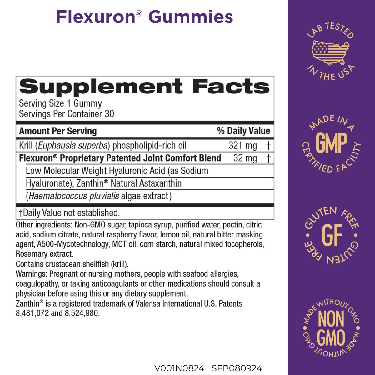 Purity Products Flexuron Krill Oil Gummy berry-flavoured gummy close-up