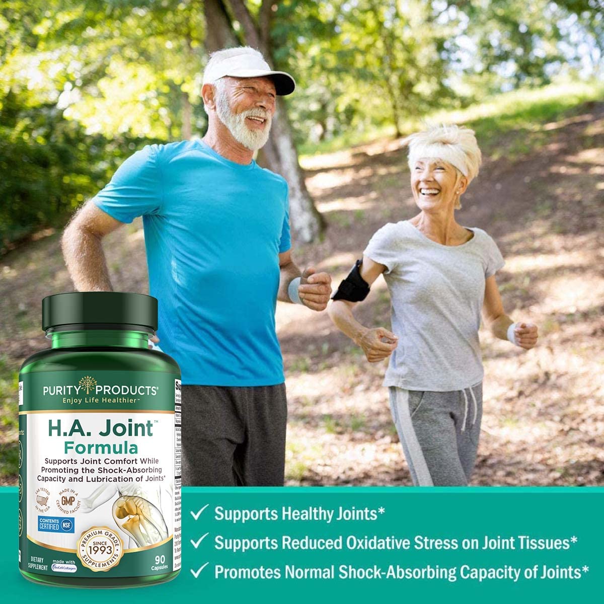 Purity Products H.A. Joint Formula supplement bottle side view