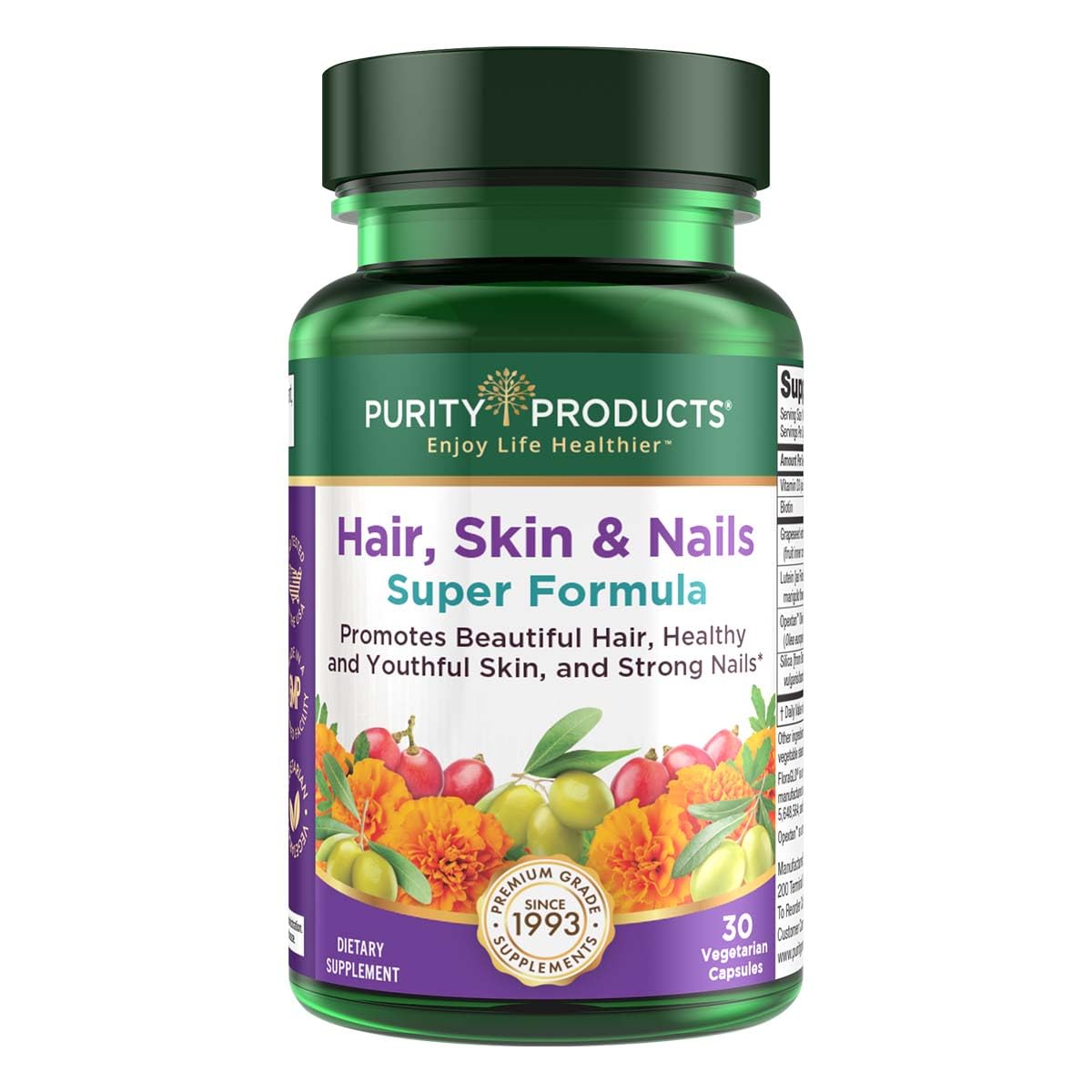 Purity Products Hair, Skin & Nails Super Formula front view