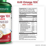 Purity Products Krill Omega 10X soft gels in a hand