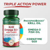 Purity Products Krill Omega 50+ CoQ10 90 Capsules back view