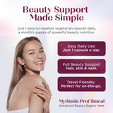 Purity Products MyBiotin ProClinical B7 Biotin with a glass of water