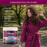 Purity Products MyBiotin ProClinical Gummies on a wooden table