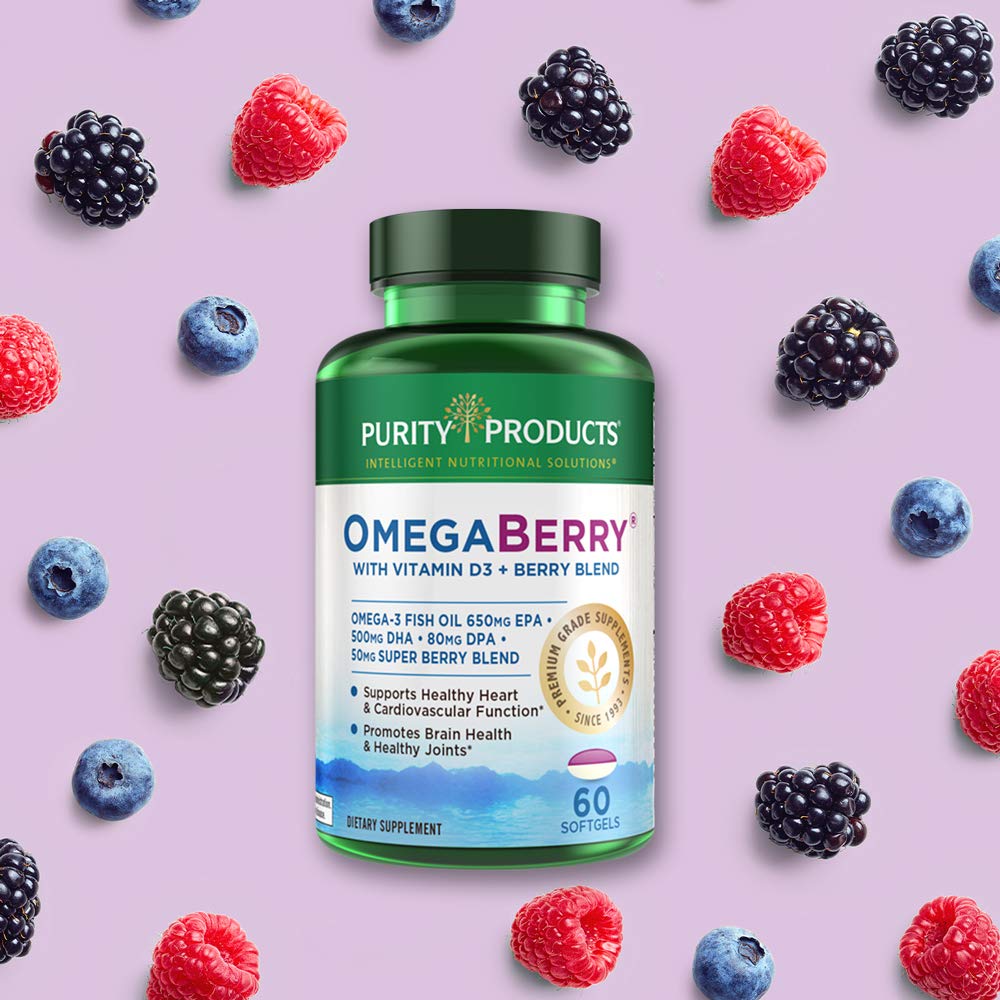 Purity Products OmegaBerry Omega-3 Fish Oil 1250mg ingredients list
