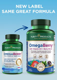 Purity Products OmegaBerry Omega-3 Fish Oil 1250mg softgel side view