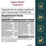 Purity Products Super Reds Capsules side view with label