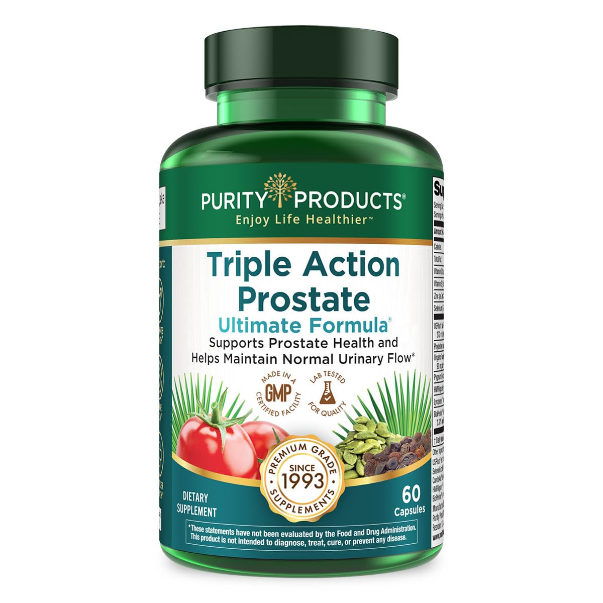 Purity Products Triple Action Prostate Support Supplement front view