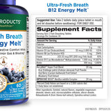 Purity Products Ultra Fresh Breath B12 Energy Chewable Melts tablet close-up