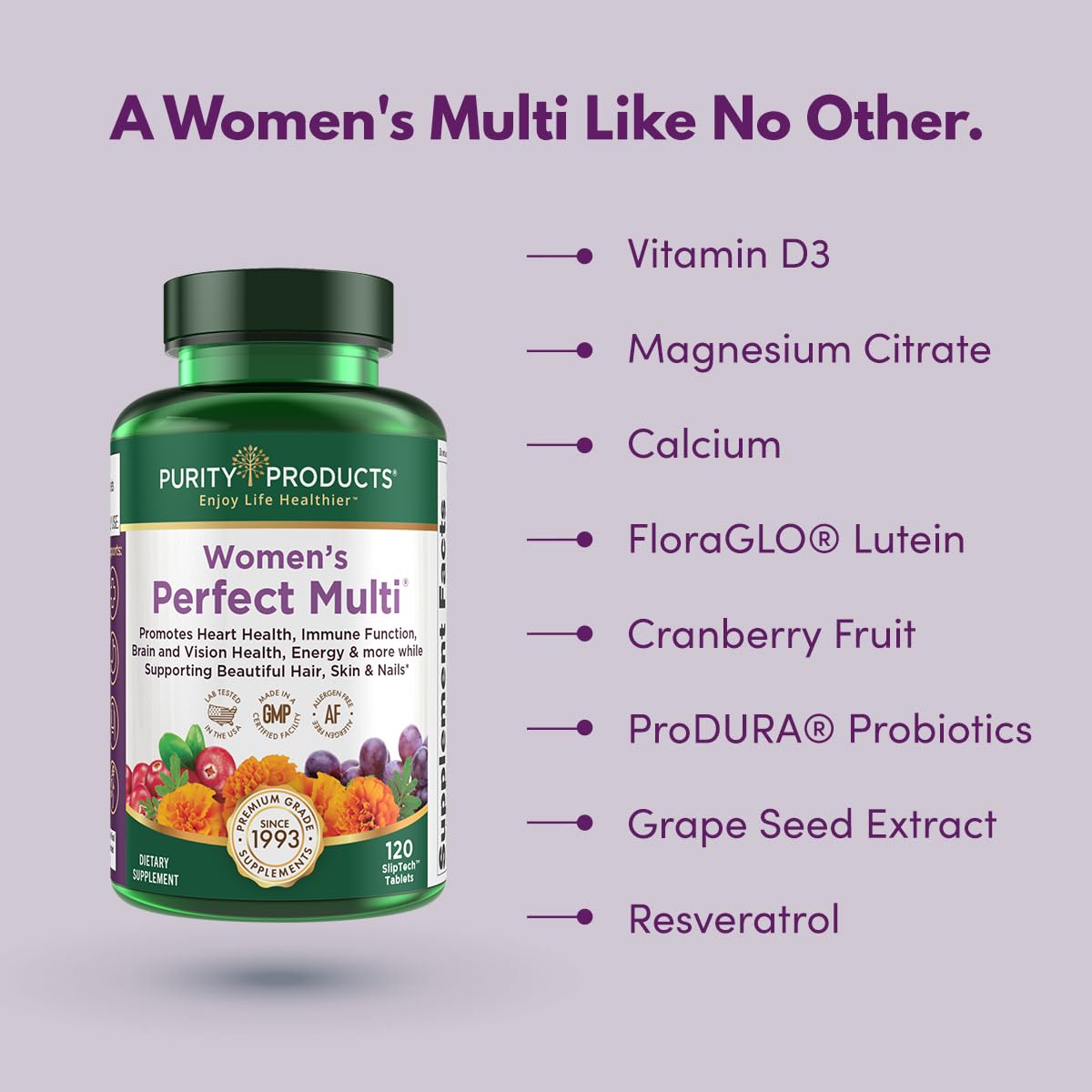 Purity Products Women’s Perfect Multi on a kitchen counter