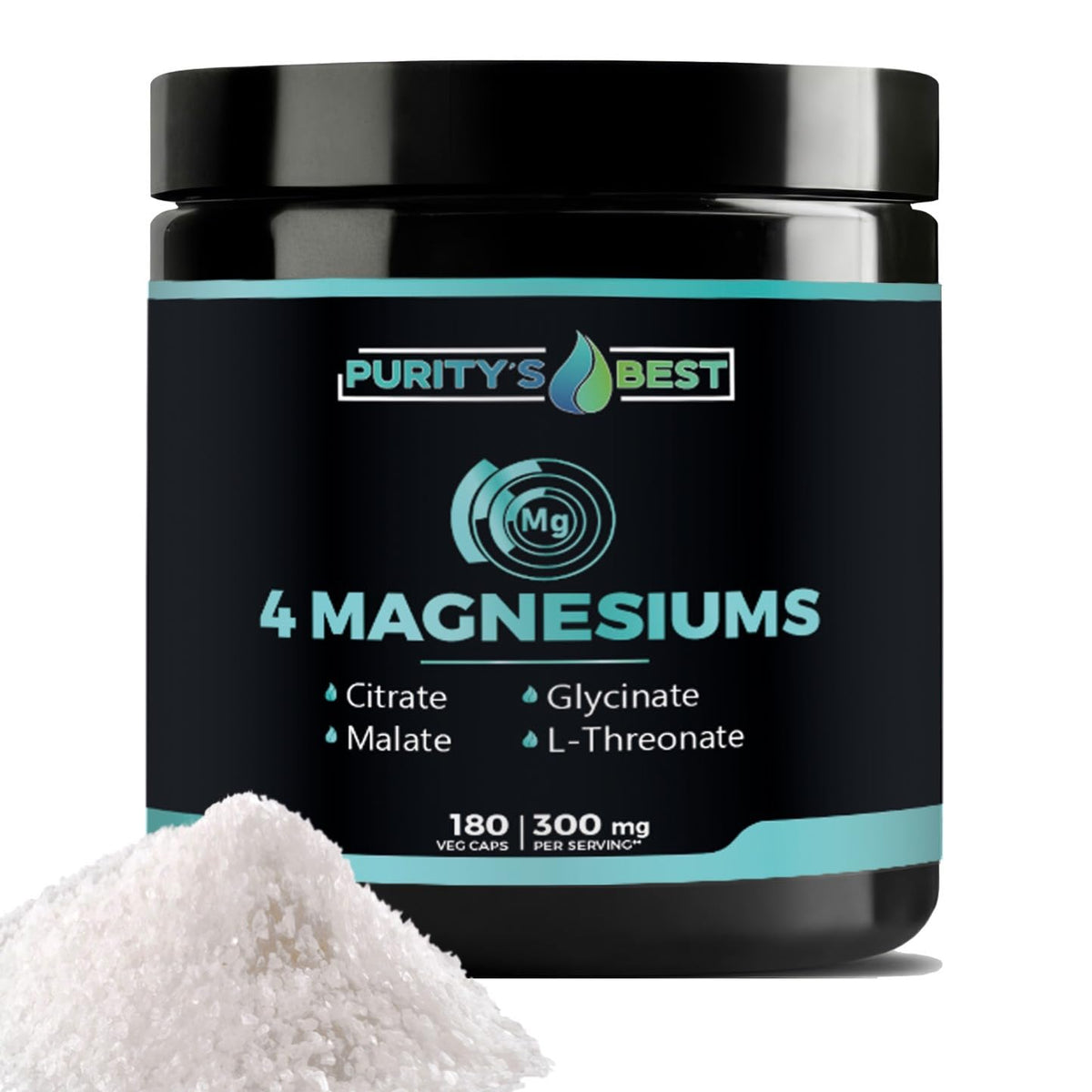 Purity's Best Magnesium 4-in-1 Complex 300mg bottle front view