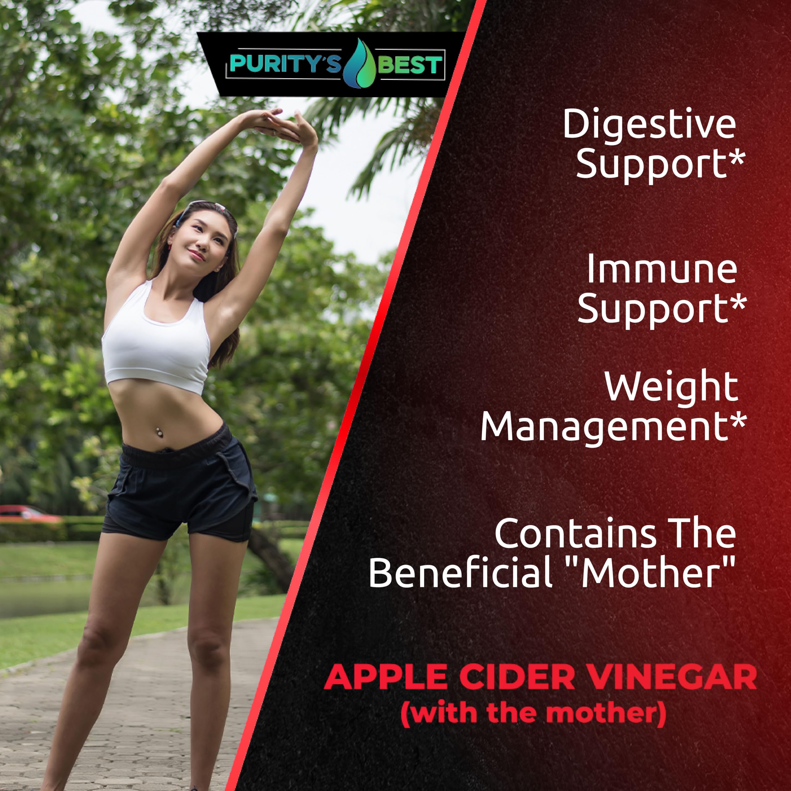 Purity's Best Organic ACV Capsules label close-up