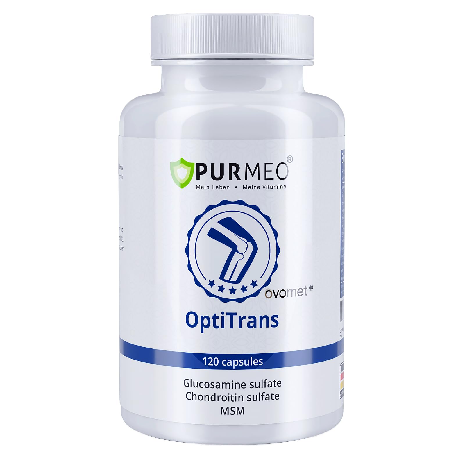 purmeo Glucosamine Supplement 200mg OVOMET front view