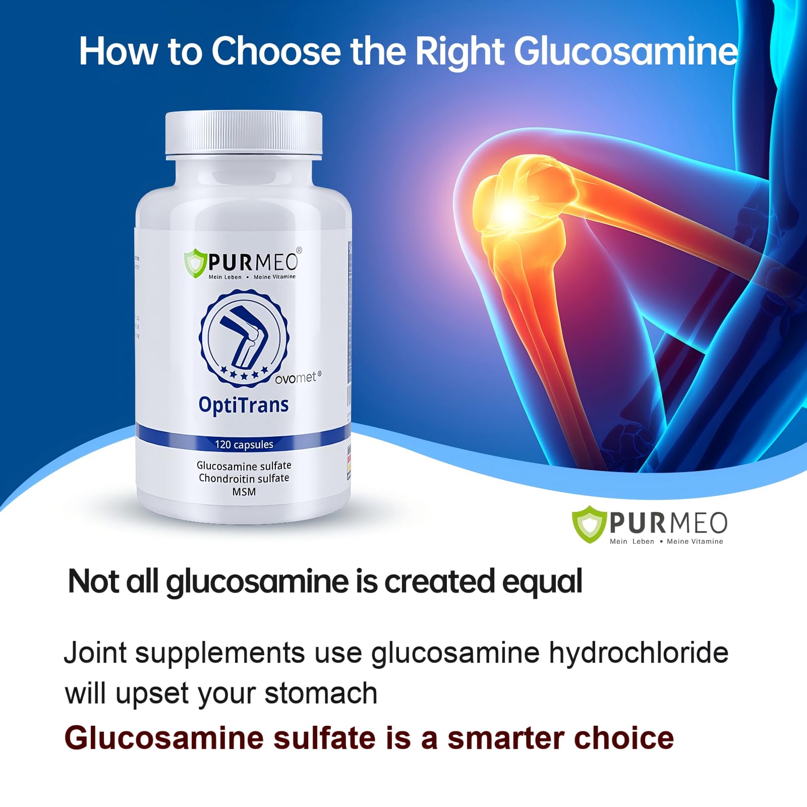 purmeo Glucosamine Supplement 200mg OVOMET ingredients list