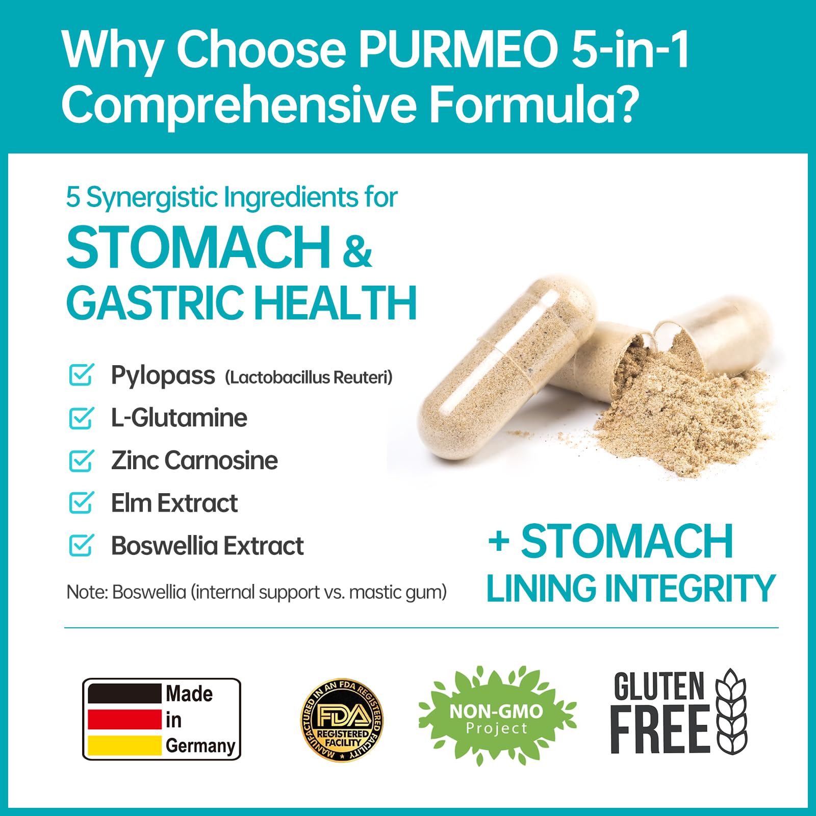 purmeo Probiotic Supplement capsules on a table