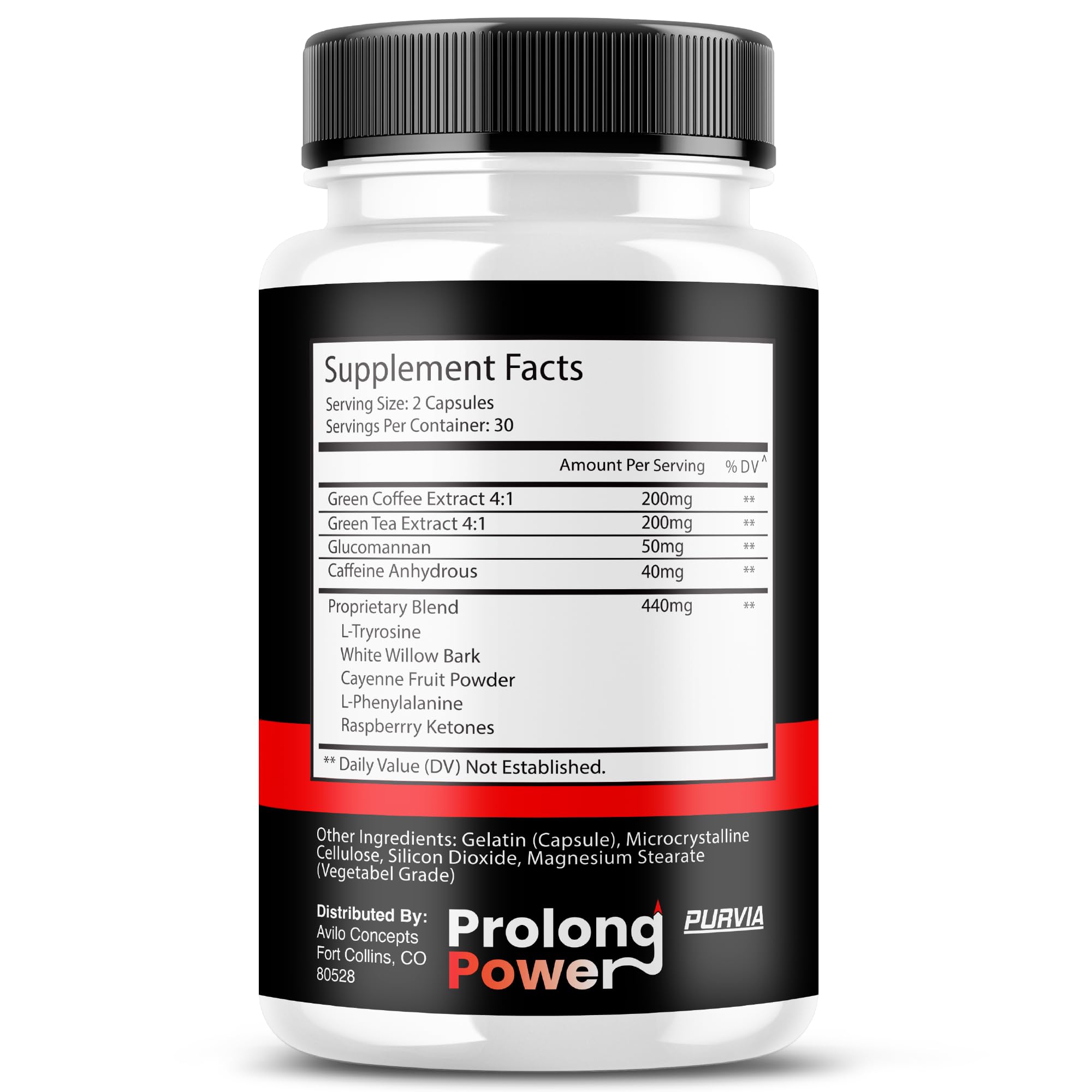 Purvia Prolong Power Capsules side view showing capsule