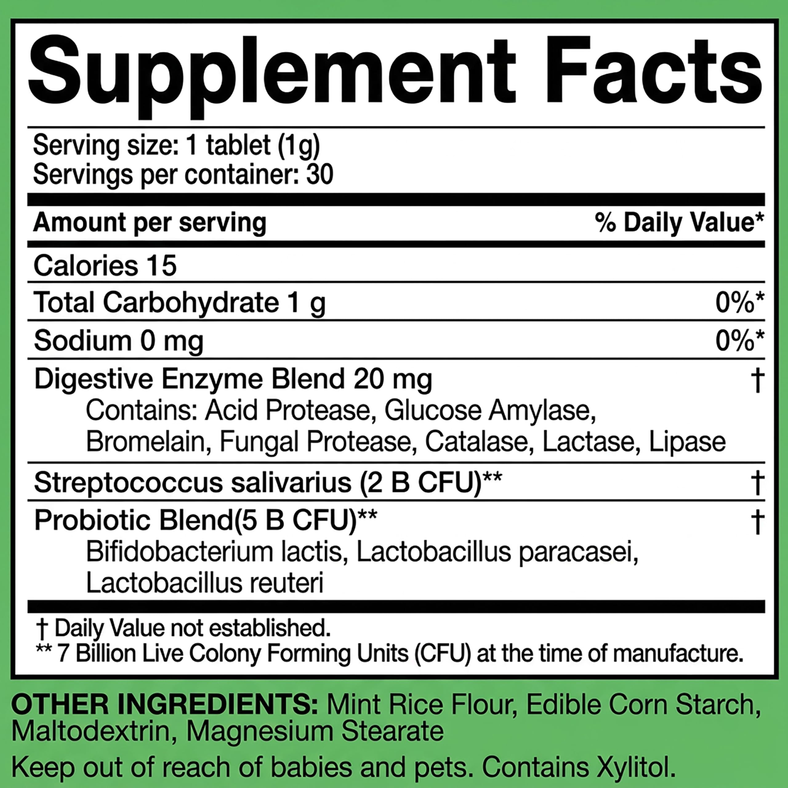 Puur Smile Oral Probiotic Lozenges lozenge close-up
