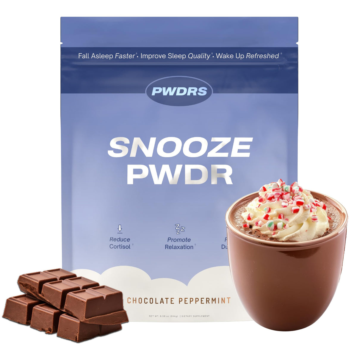 PWDRS SNOOZE PWDR 231g front view packaging