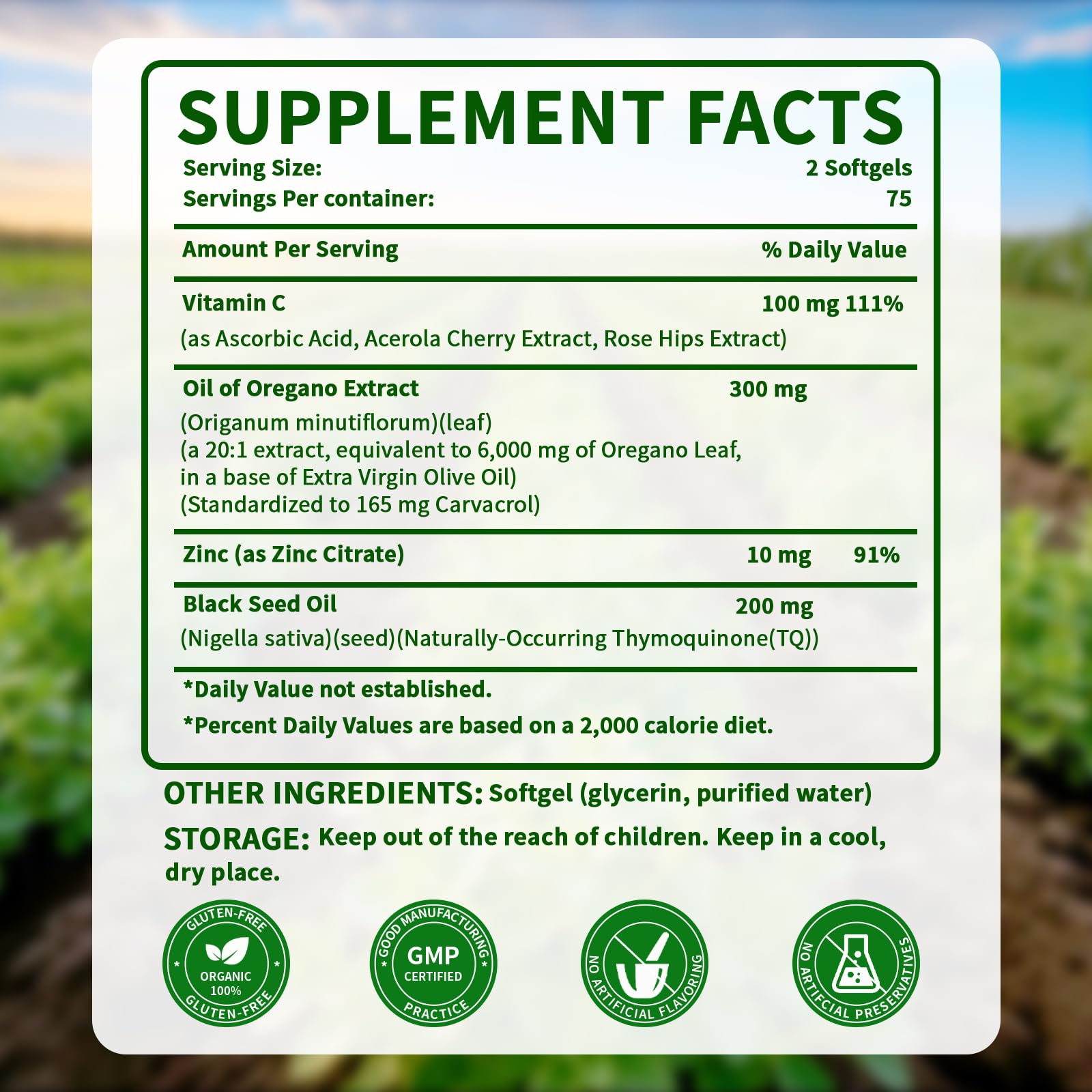 PWERD Organic Oregano Oil Softgels close-up of softgel