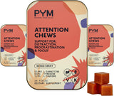 PYM Health Attention Chews mixed berry flavour front view