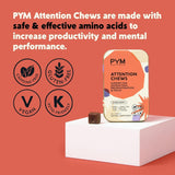 PYM Health Attention Chews showing individual chews
