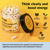 PYM Health Mood B Complete B12 supplement capsules side view