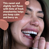 PYM Health Mood Chews 90g with fresh strawberries