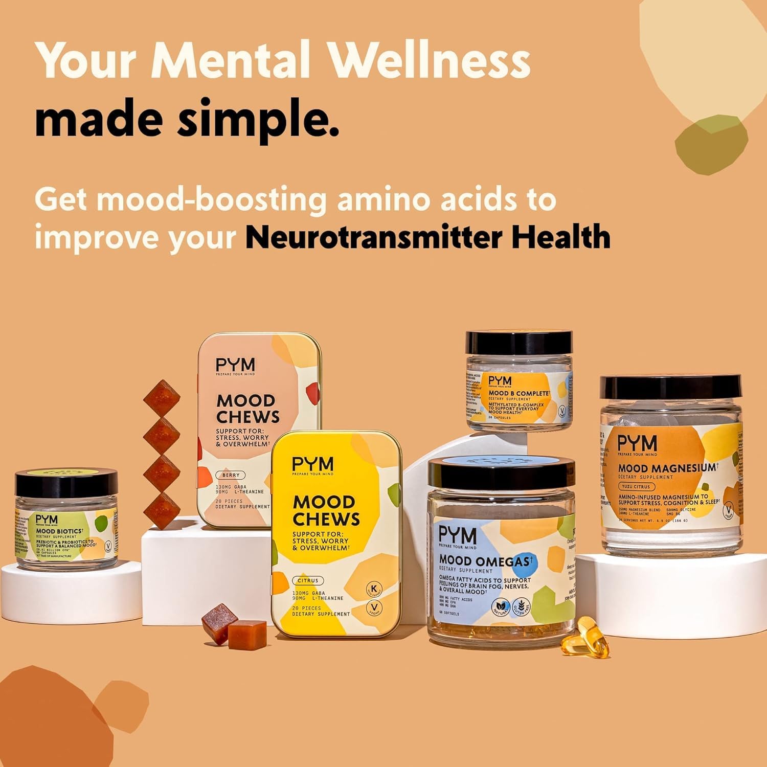 PYM Health Mood Chews in a hand