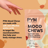 PYM Health Mood Chews on a wooden table