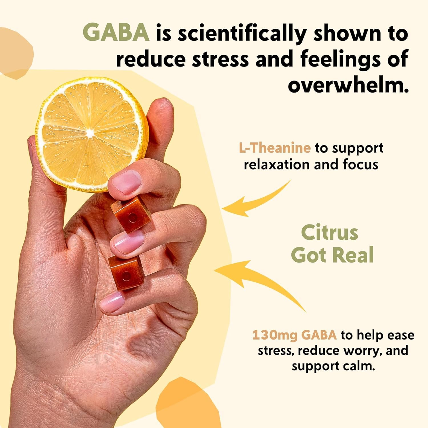PYM Health Mood Chews with a citrus background