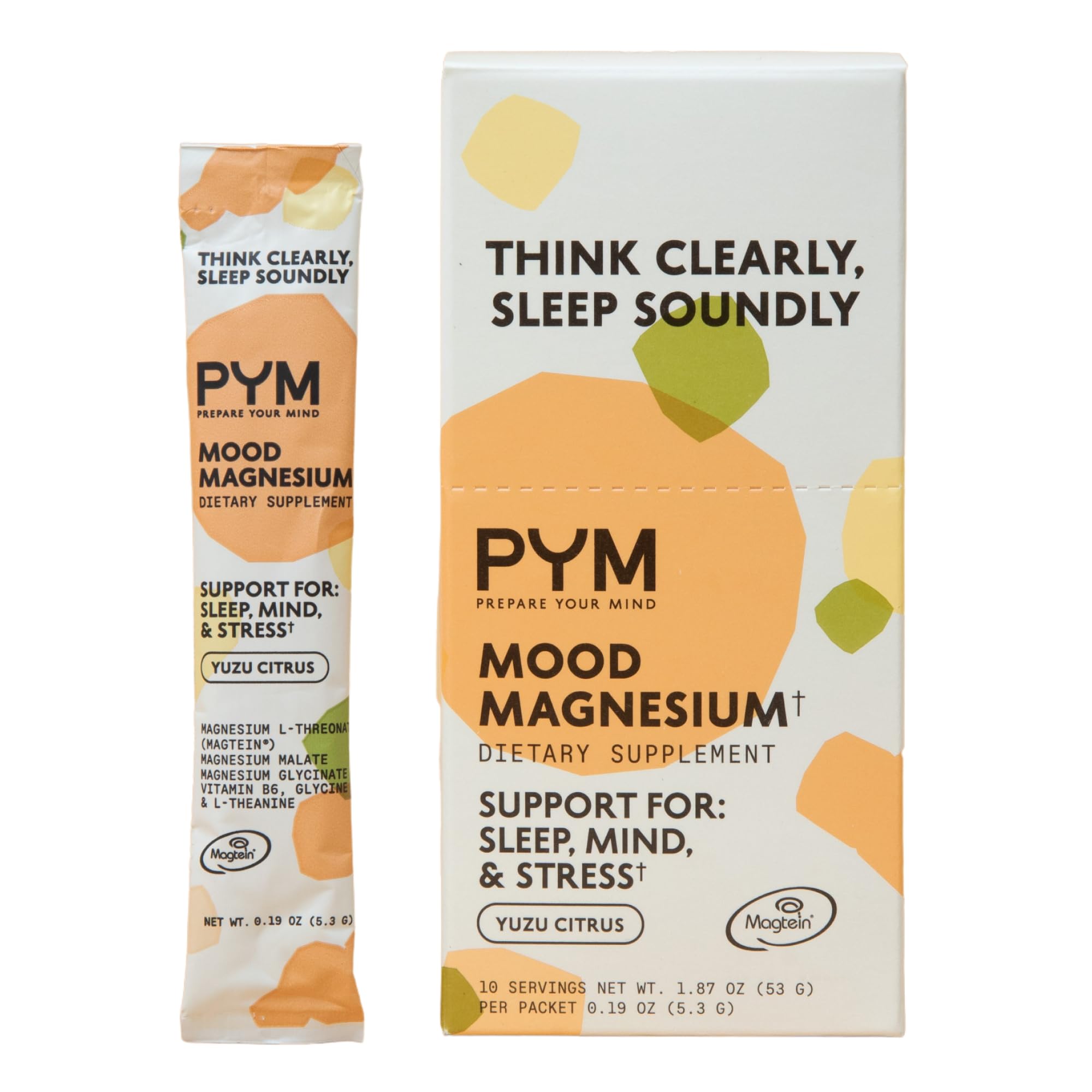 PYM Health Mood Magnesium Powder 82g packaging front view