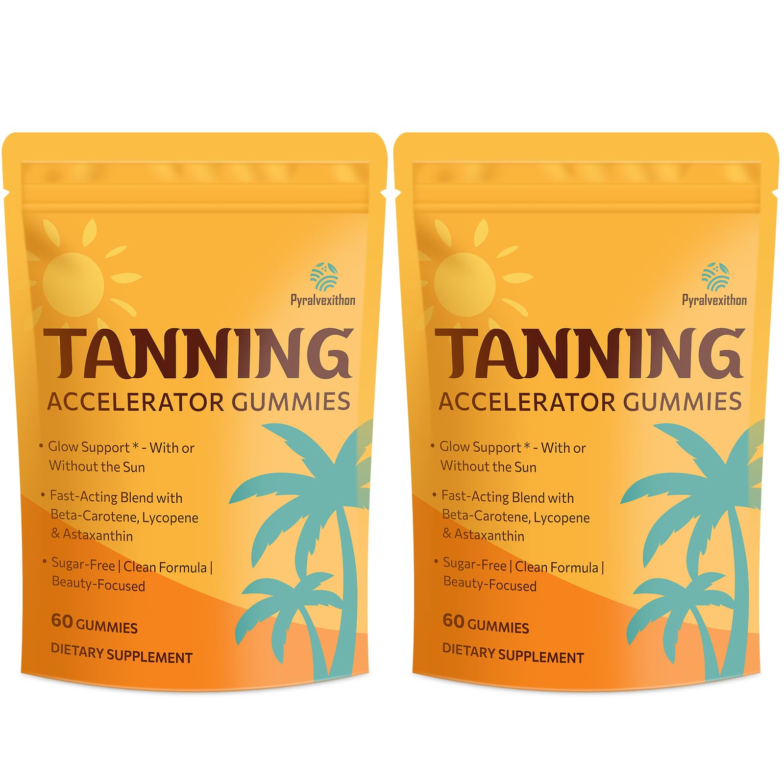 Pyralvexithon Tanning Gummies front view in resealable pouch