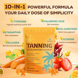 Pyralvexithon Tanning Gummies in a lifestyle setting