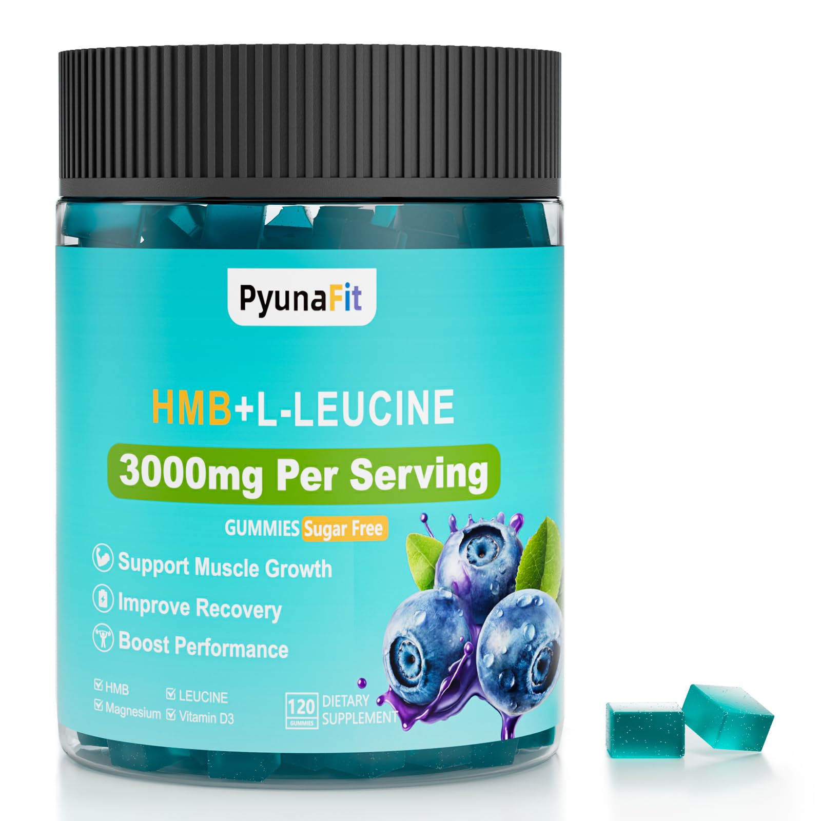 PYUNAFIT HMB Leucine Gummies front view packaging