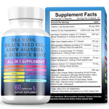 Pyzor Sea Moss Complex 60 veggie capsules front view
