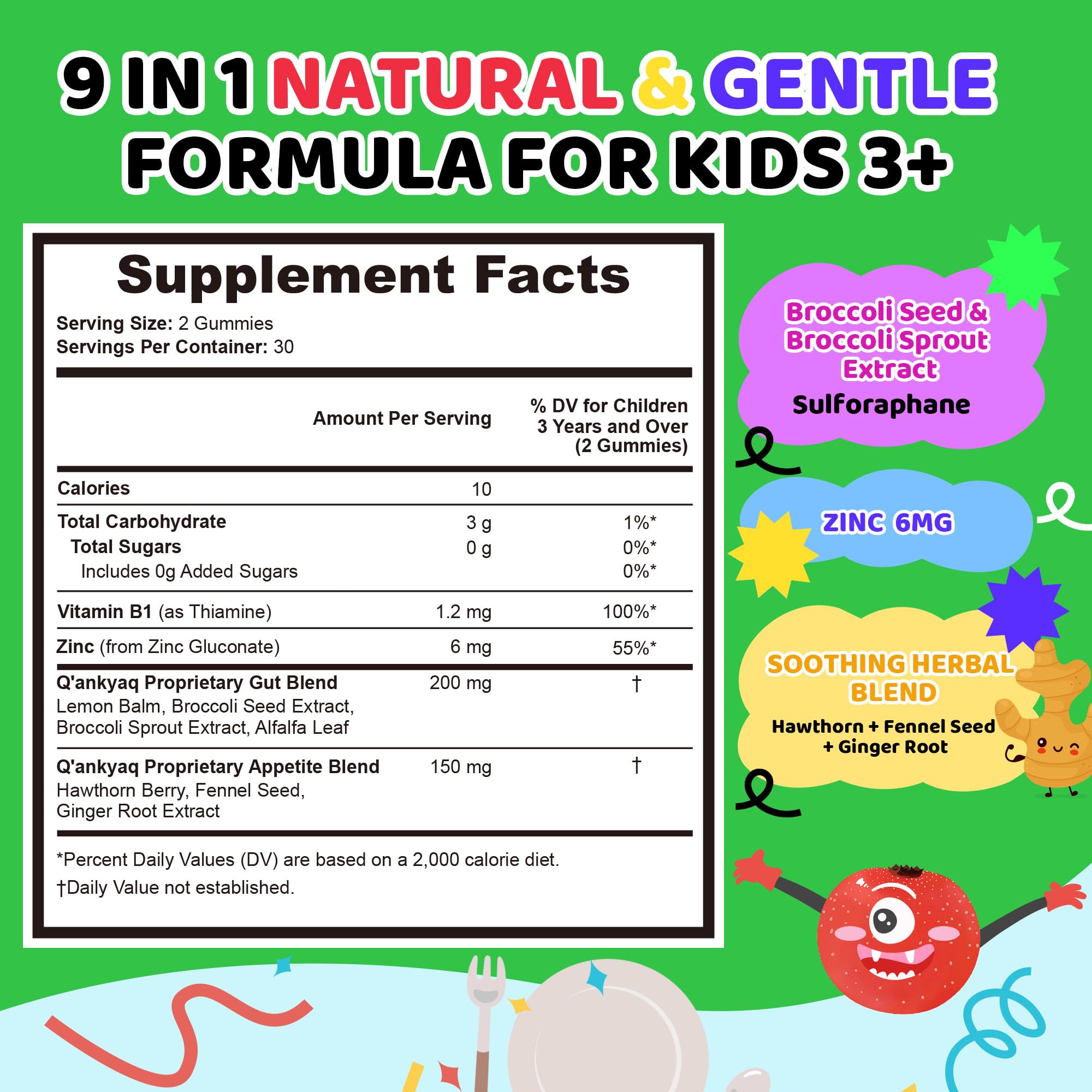 Q'ankyaq Appetite support Gummies showing individual gummies
