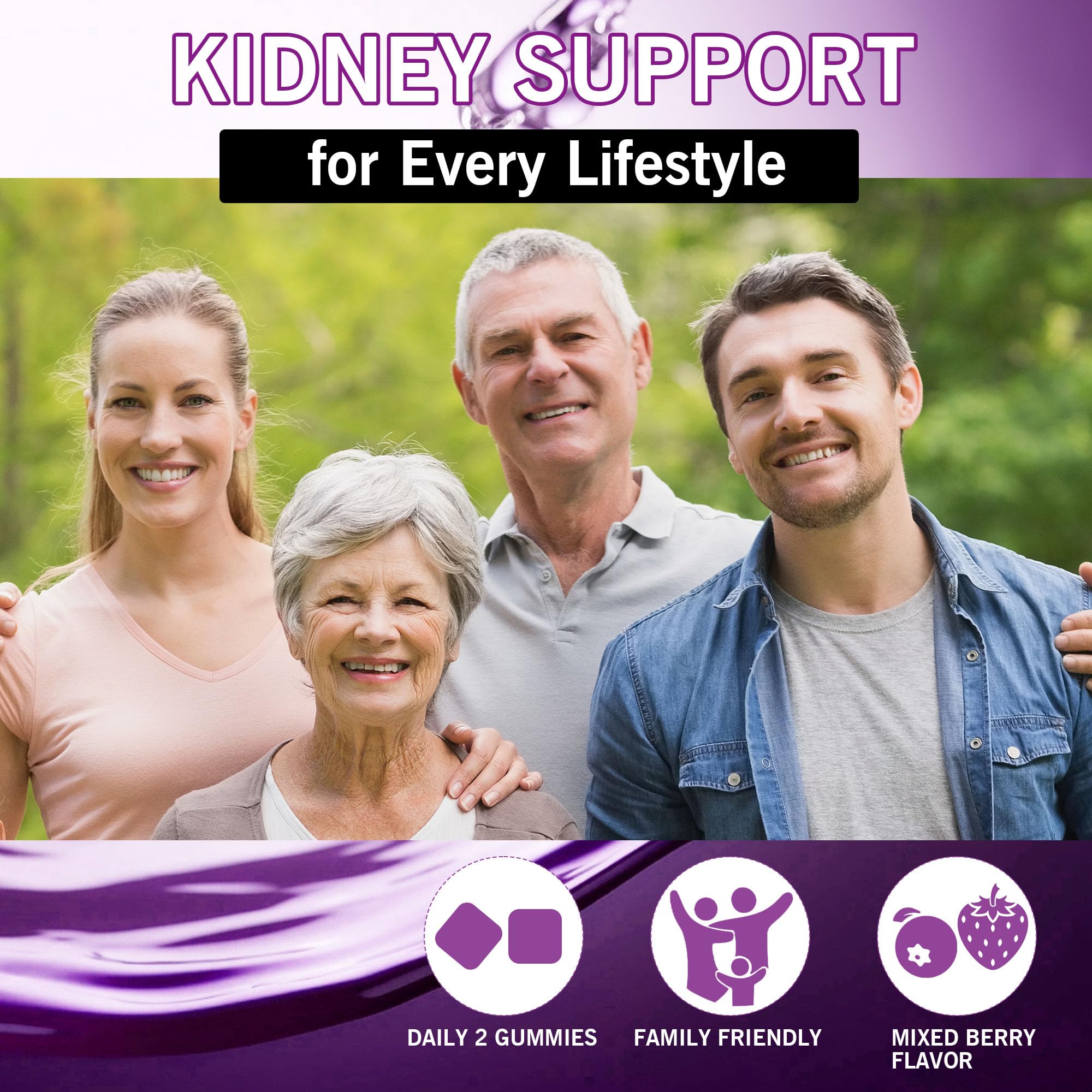 Q'ankyaq Kidney Health Gummies bottle with lid open