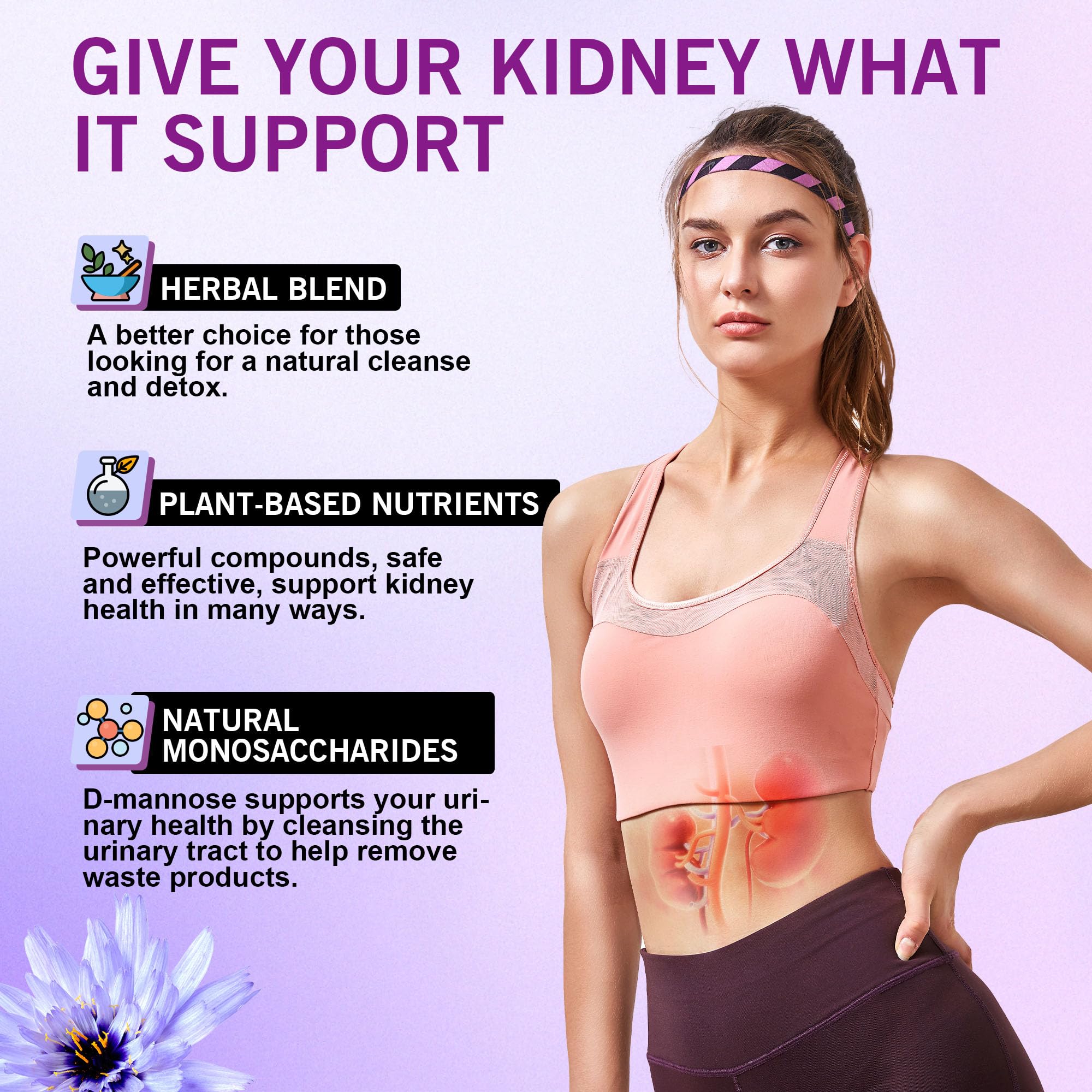 Q'ankyaq Kidney Health Gummies with fresh fruits