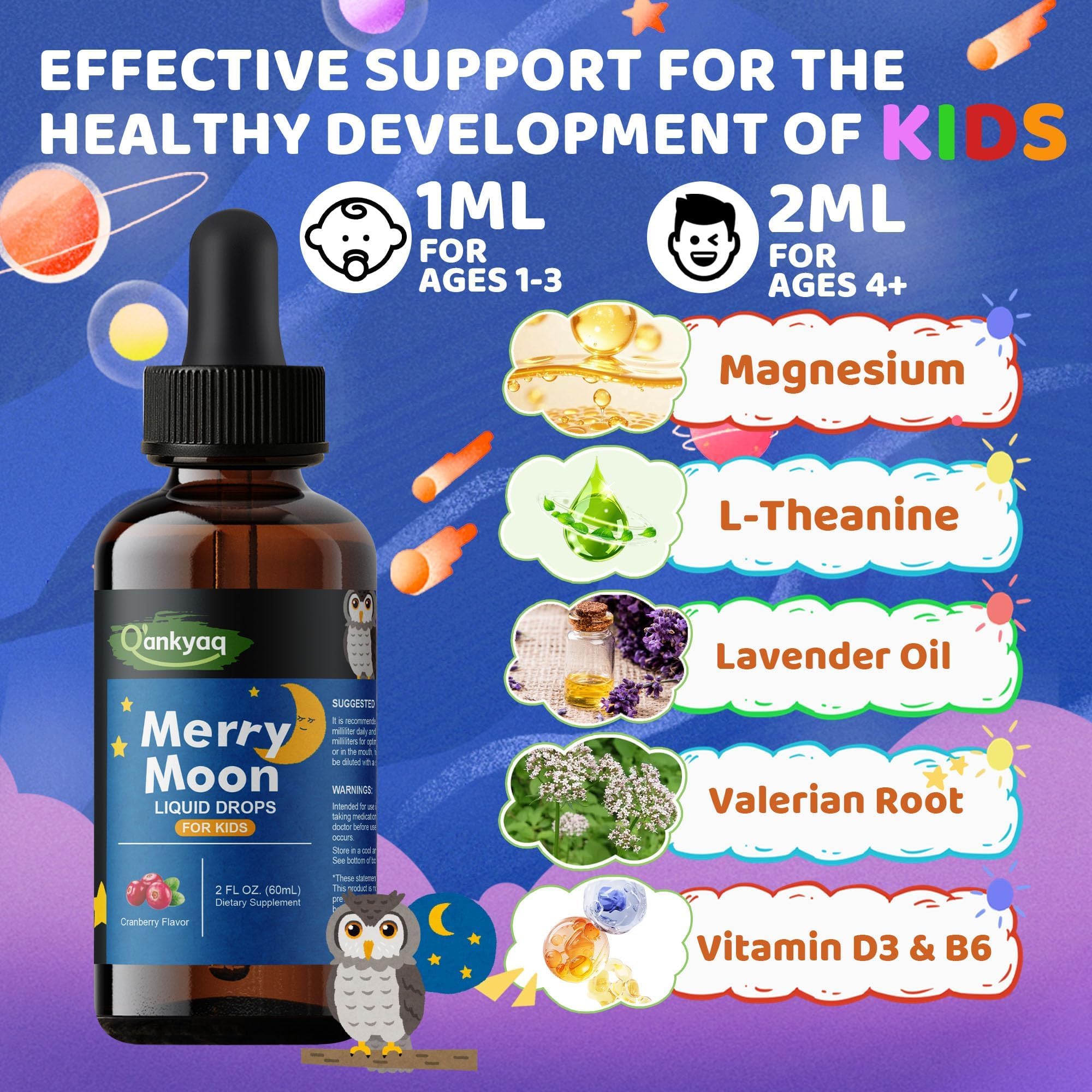 Q'ankyaq Magnesium Drops for Kids 59g bottle with cap